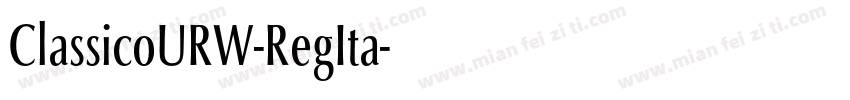ClassicoURW-RegIta字体转换