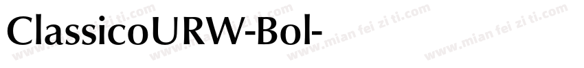 ClassicoURW-Bol字体转换