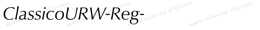 ClassicoURW-Reg字体转换
