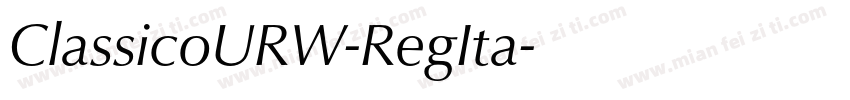 ClassicoURW-RegIta字体转换