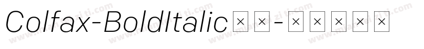 Colfax-BoldItalic字体字体转换