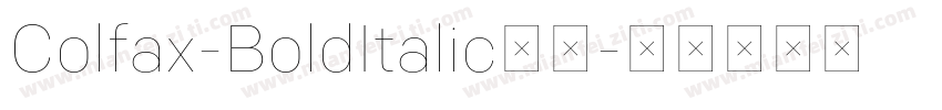 Colfax-BoldItalic字体字体转换