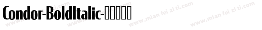 Condor-BoldItalic字体转换