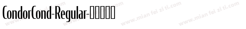 CondorCond-Regular字体转换