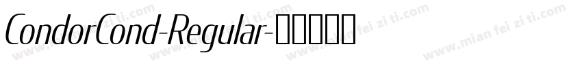 CondorCond-Regular字体转换