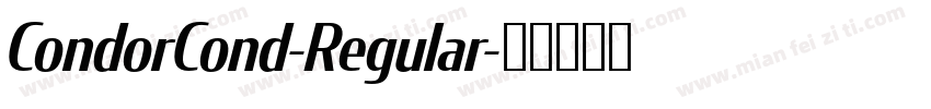 CondorCond-Regular字体转换