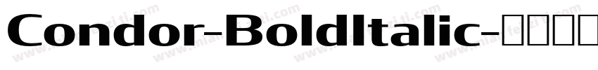 Condor-BoldItalic字体转换