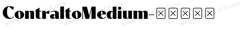 ContraltoMedium字体转换