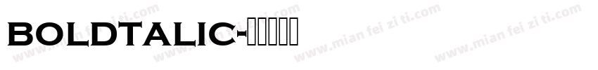 boldtalic字体转换