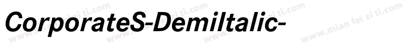 CorporateS-DemiItalic字体转换