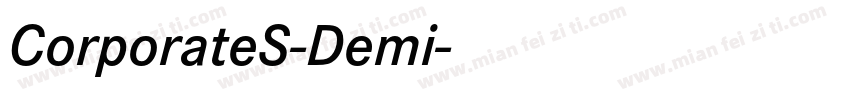 CorporateS-Demi字体转换