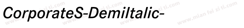 CorporateS-DemiItalic字体转换