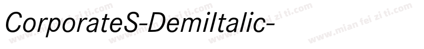 CorporateS-DemiItalic字体转换