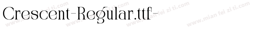 Crescent-Regular.ttf字体转换