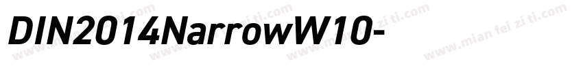 DIN2014NarrowW10字体转换