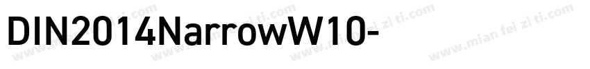 DIN2014NarrowW10字体转换