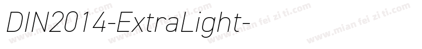 DIN2014-ExtraLight字体转换