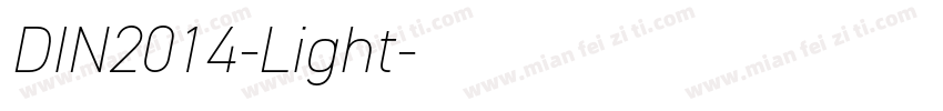 DIN2014-Light字体转换