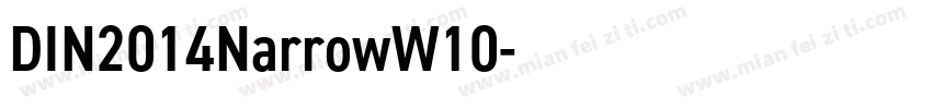DIN2014NarrowW10字体转换