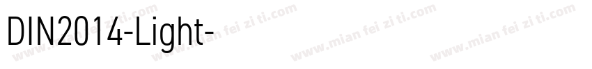 DIN2014-Light字体转换