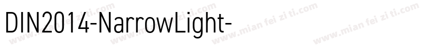 DIN2014-NarrowLight字体转换