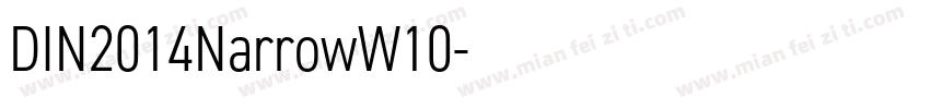 DIN2014NarrowW10字体转换
