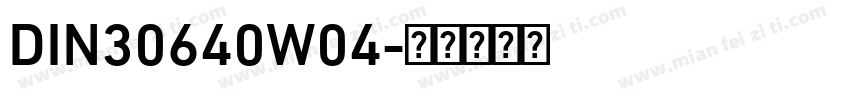 DIN30640W04字体转换
