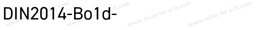 DIN2014-Bo1d字体转换