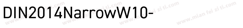DIN2014NarrowW10字体转换