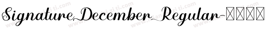 SignatureDecemberRegular字体转换