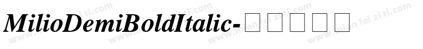 MilioDemiBoldItalic字体转换