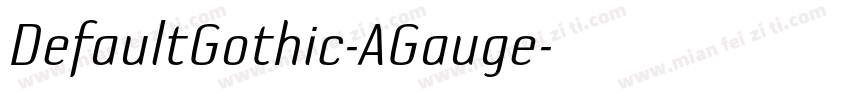 DefaultGothic-AGauge字体转换