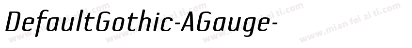 DefaultGothic-AGauge字体转换