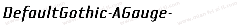 DefaultGothic-AGauge字体转换