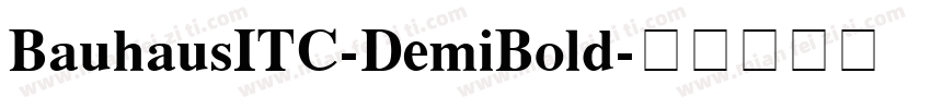 BauhausITC-DemiBold字体转换