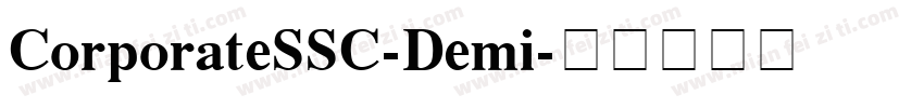 CorporateSSC-Demi字体转换