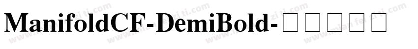 ManifoldCF-DemiBold字体转换