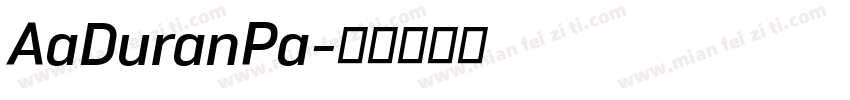 AaDuranPa字体转换