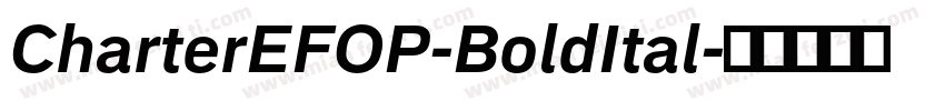 CharterEFOP-BoldItal字体转换