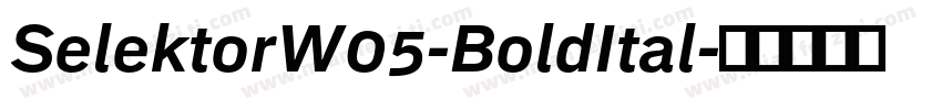 SelektorW05-BoldItal字体转换