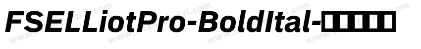 FSELLiotPro-BoldItal字体转换