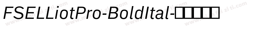 FSELLiotPro-BoldItal字体转换