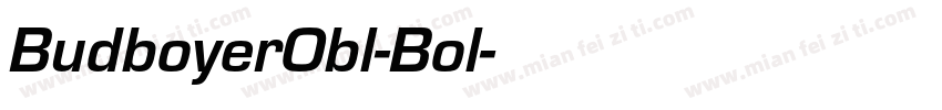 BudboyerObl-Bol字体转换