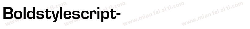 Boldstylescript字体转换