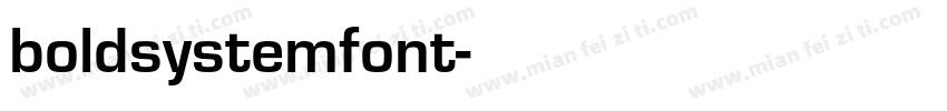 boldsystemfont字体转换