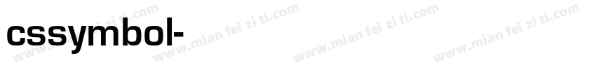 cssymbol字体转换