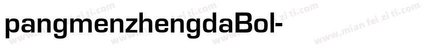 pangmenzhengdaBol字体转换