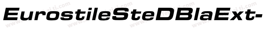 EurostileSteDBlaExt字体转换