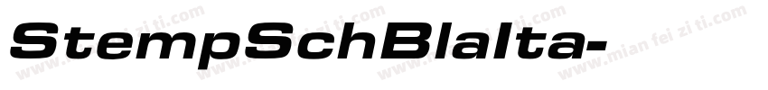 StempSchBlaIta字体转换