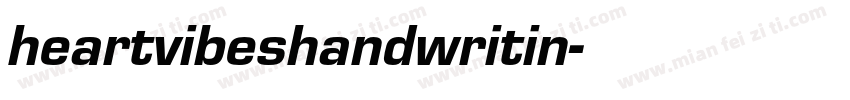 heartvibeshandwritin字体转换